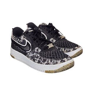 Nike Air Force 1 Low Crater Flyknit Next Nature Black White DM0590-001 Men's 8.5